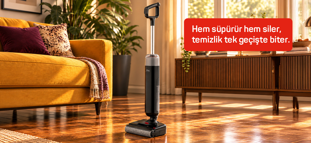 AR4402 ISLAK VE KURU DİKEY ŞARJLI SÜPÜRGE Banner