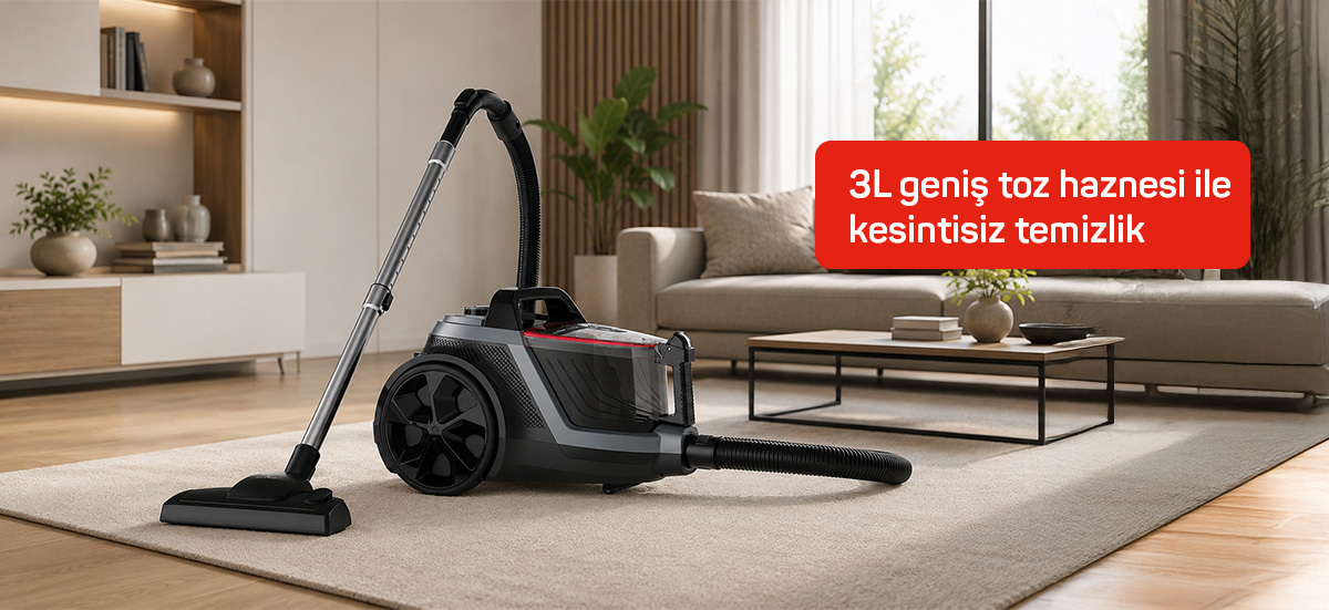 AR4133 CYCLONE FİLTRELİ ELEKTRİKLİ SÜPÜRGE Banner