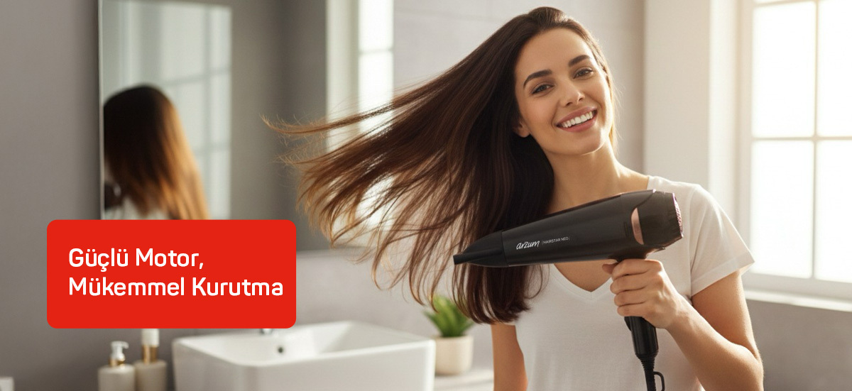 AR5134 Arzum Hairstar Neo Saç Kurutma Makinesi-Siyah Banner