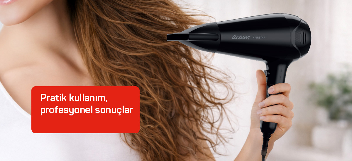 AR5130 Arzum Hairstar Saç Kurutma Makinesi-Siyah Banner