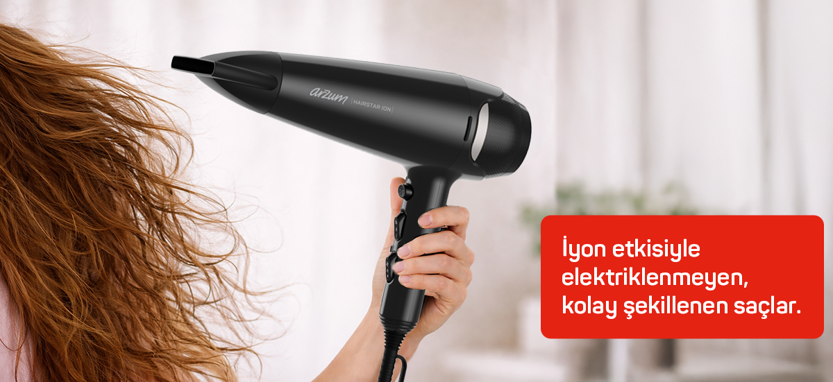 AR5138 Arzum Hairstar ION Saç Kurutma Makinesi-Siyah Banner