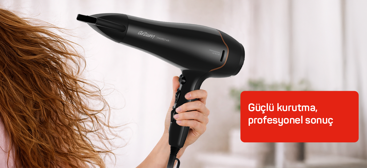AR5142 Arzum Hairstar Profesyonel Saç Kurutma Makinesi-Siyah Banner