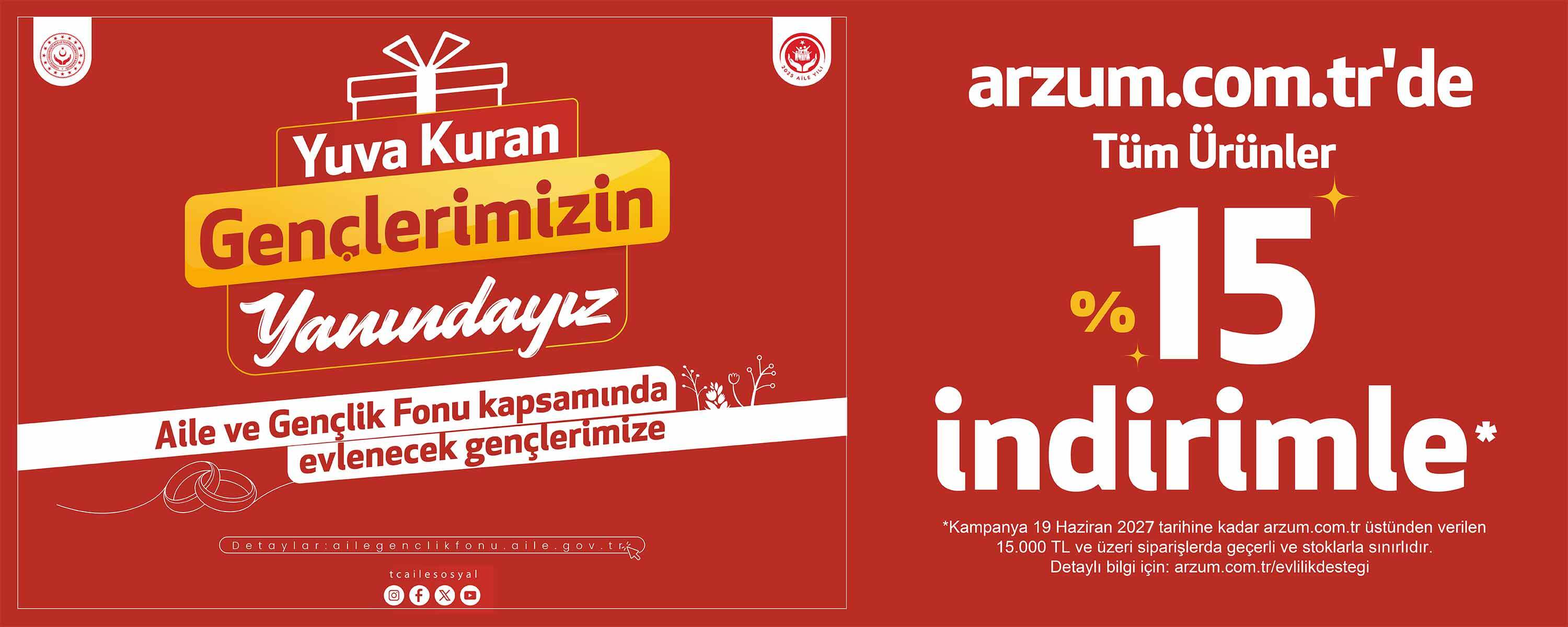 Yuva Kuran Gençlerimize Arzum’dan Ekstra İndirim