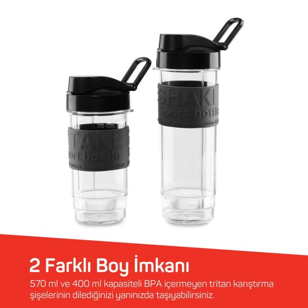 AR1032 Shake'N Take Kişisel Blender - Kırmızı - 4