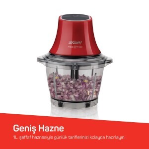 AR1035 Prochopp Eco Doğrayıcı 600W, 1L Doğrama Haznesi, Kırmızı - 3