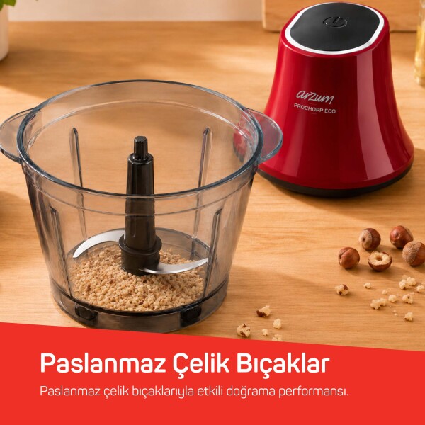 AR1035 Prochopp Eco Doğrayıcı 600W, 1L Doğrama Haznesi, Kırmızı - 4