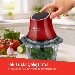 AR1035 Prochopp Eco Doğrayıcı 600W, 1L Doğrama Haznesi, Kırmızı - 5