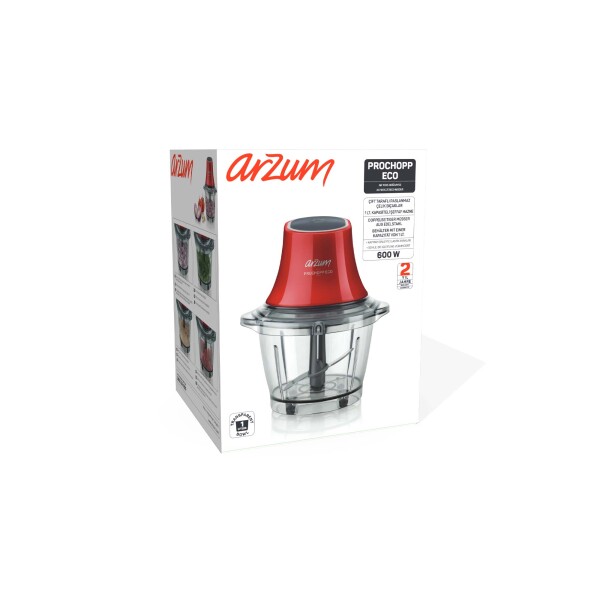 AR1035 Prochopp Eco Doğrayıcı 600W, 1L Doğrama Haznesi, Kırmızı - 6