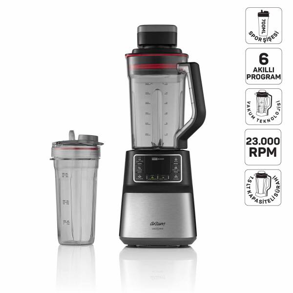 AR1061 Vacuumix Vakumlu 1500W Power Blender, 1.5L Sürahi, Buz Kırma Özellikli, Siyah - 1