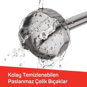 AR1108 Smarty Neo 900W El Blender Seti, Çırpıcı,Doğrayıcı Aparatlı, Paslanmaz Çelik Bıçaklı, Siyah - 5