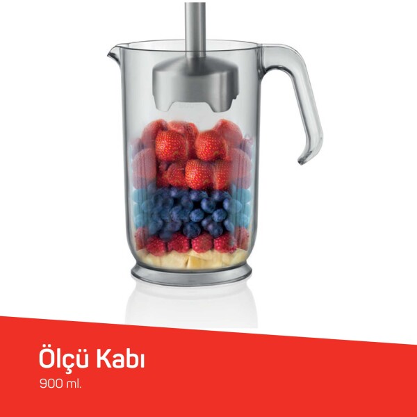 AR1108 Smarty Neo 900W El Blender Seti, Çırpıcı,Doğrayıcı Aparatlı, Paslanmaz Çelik Bıçaklı, Siyah - 6