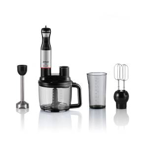 Buy arzum AR1162 Hand-held blender 1000 W with graduated beaker, with  mixing jar, stepless speed control Black, Stainless st