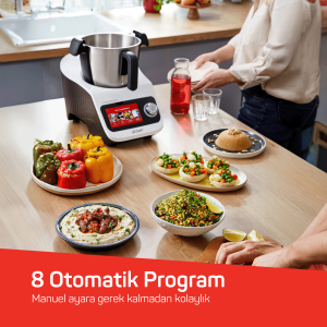 Thermogusto Çok Fonksiyonlu Akıllı Mutfak Robotu -Beyaz - AR1181 - 5
