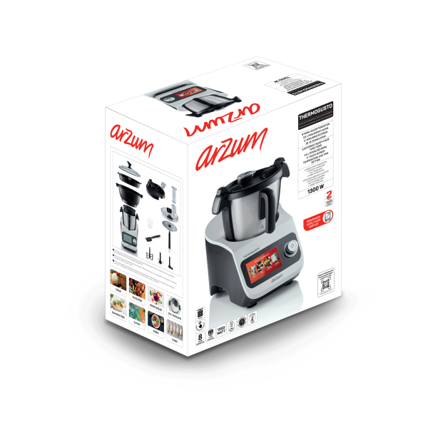 AR1181 Arzum Thermogusto Multifunctional Cooker Food Processor - White - 9