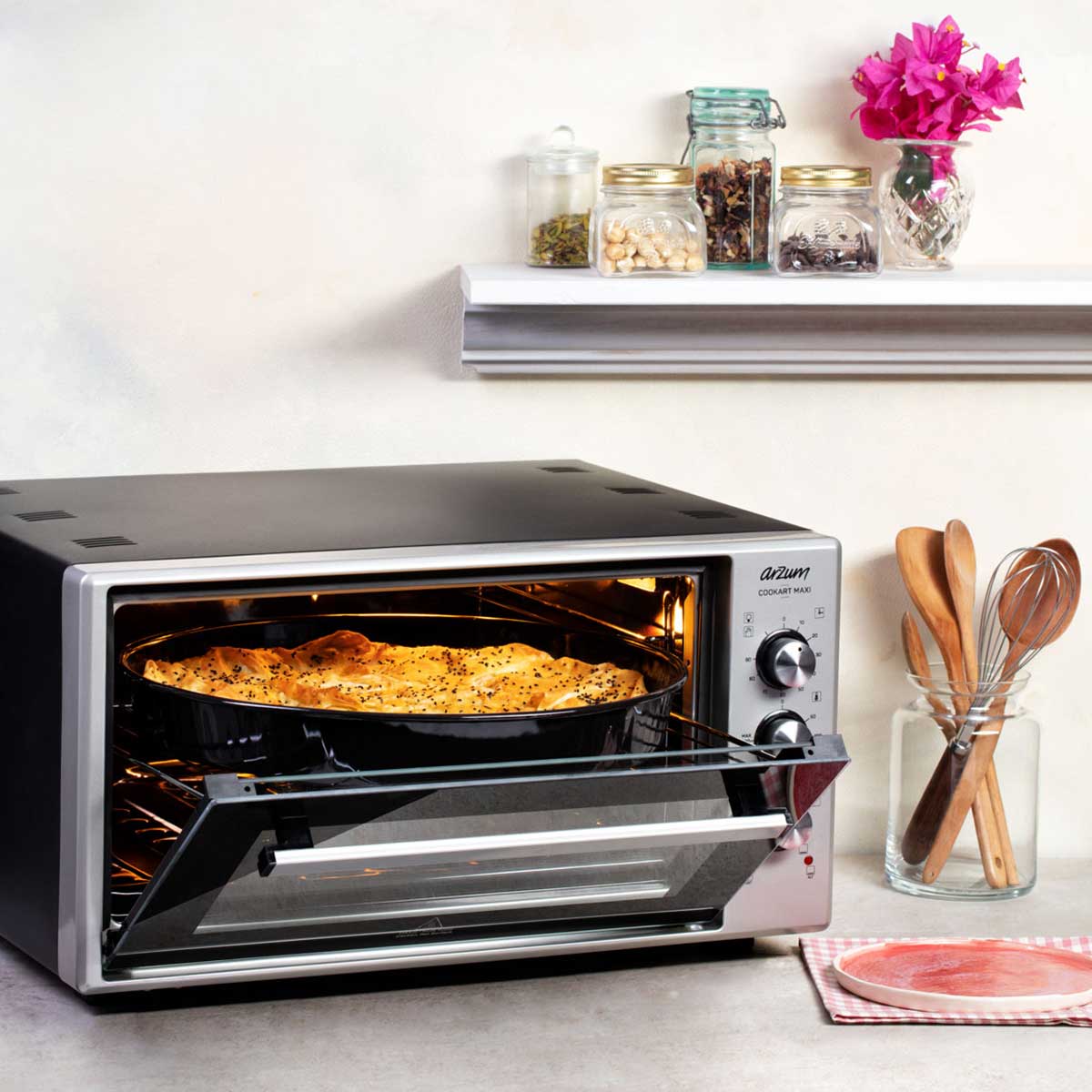 Cookart Maxi 50 L Çift Camlı Fırın - Inox - AR2002 - 5