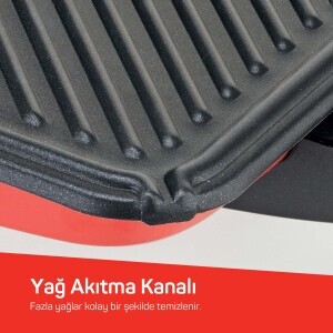 AR2007 Sultane 1800W 4 Dilim Kapasiteli Izgara ve Tost Makinesi, 180° Açılır Gövde, Kırmızı - 6