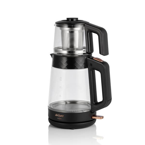 AR3101 Gusto Cam Çay Makinesi 1900 W, 0.9 L Demlik Kapasitesi, Siyah - 2