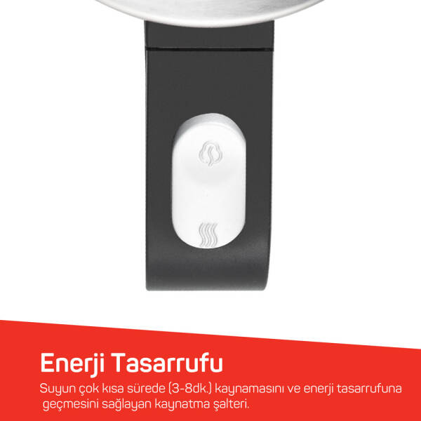 Arzum AR3129 Deminde Çay Makinesi 1800W, 1 L Demlik Kapasitesi, Inox - 4