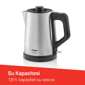 Arzum AR3129 Deminde Çay Makinesi 1800W, 1 L Demlik Kapasitesi, Inox - 3
