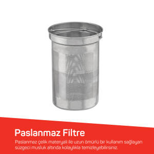 Arzum AR3129 Deminde Çay Makinesi 1800W, 1 L Demlik Kapasitesi, Inox - 7