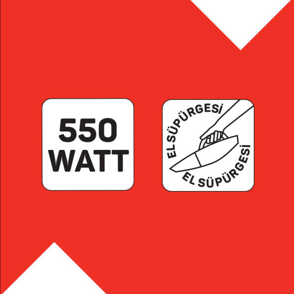 AR4087 Gırgır 2’si1 Arada 550W Dikey Elektrikli Süpürge, El Süpürgesi Özellikli, Yıkanabilir Filtre - 6