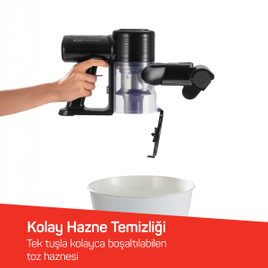 AR4206 Magiclean Ultimate Dikey Şarjlı Süpürge 300W BLDC Motoru, Mor - 3