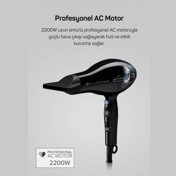 Bellissima Profesyonel Saç Kurutma Makinesi - Siyah - AR5004 - 3