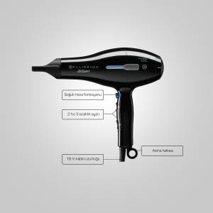Bellissima Profesyonel Saç Kurutma Makinesi - Siyah - AR5004 - 5