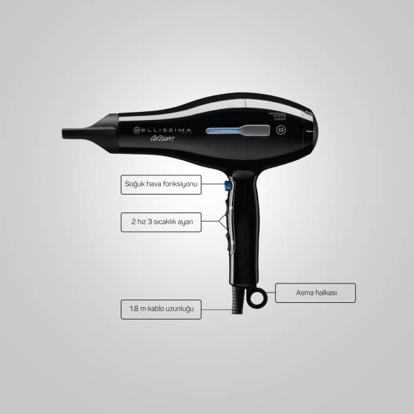 Bellissima Profesyonel Saç Kurutma Makinesi - Siyah - AR5004 - 5