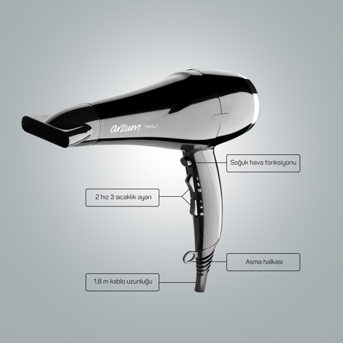 AR5011- İmaj Hair Dryer- Black - 2