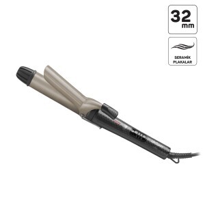 AR5028 Lisa XL Saç Maşası Seramik Plaka 32mm, 160-200° C, Siyah