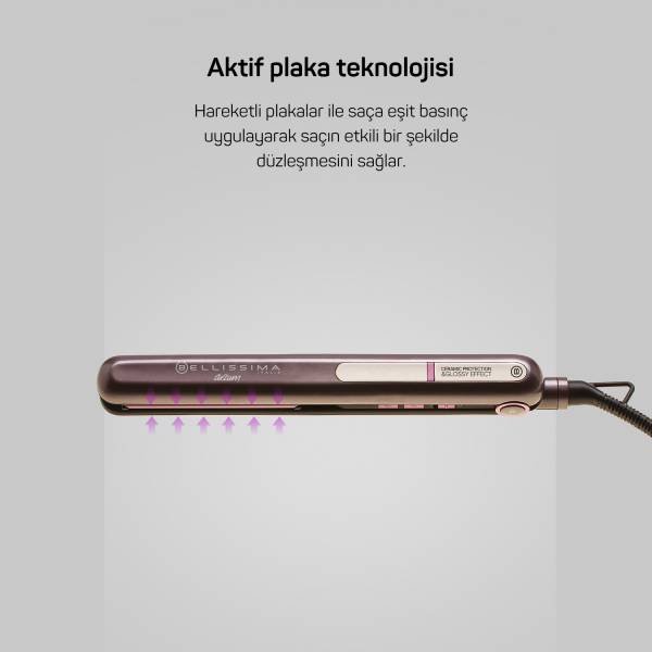 AR5062 Bellissima Creativity Glossy Hair Straightener - Black - 8