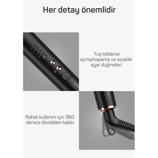Superstar Touch Saç Düzleştirici Fırça - Siyah - AR5068 - 8