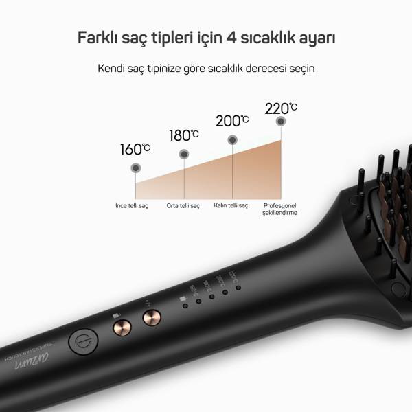AR5068 Superstar Touch Saç Düzleştirici Fırça - Siyah
