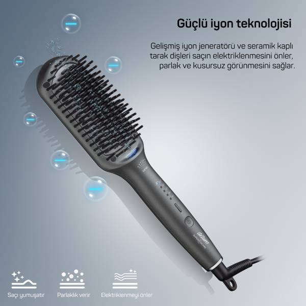 AR5071 Trendcare Hair Straigtening Brush - Anthracite - 4