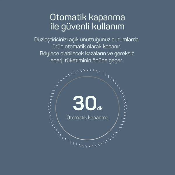 AR5077 Trendcare İnce Turmalin Seramik Plakalı Anti Statik İyonik Saç Düzleştirici, Antrasit - 4