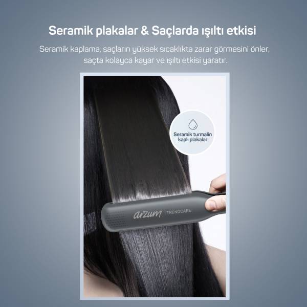 Trendcare Geniş Saç Düzleştirici - Antrasit - AR5078 - 2