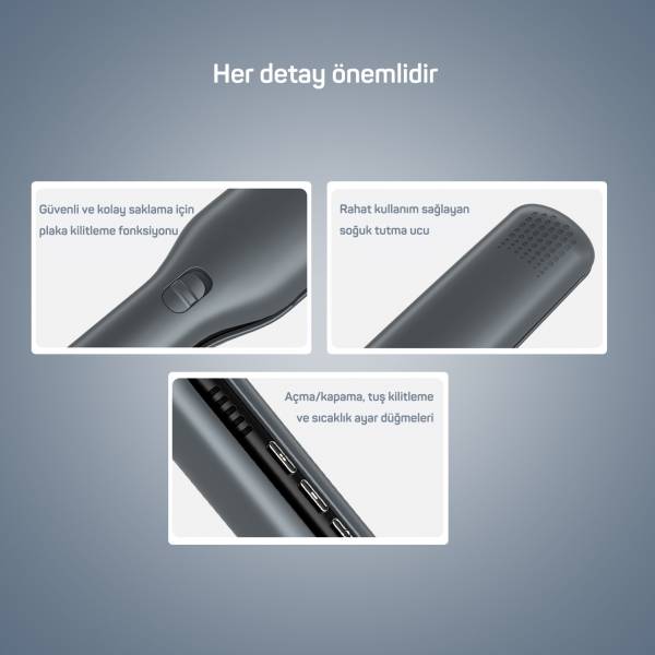 Trendcare Geniş Saç Düzleştirici - Antrasit - AR5078 - 6