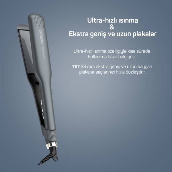 Trendcare Geniş Saç Düzleştirici - Antrasit - AR5078 - 5