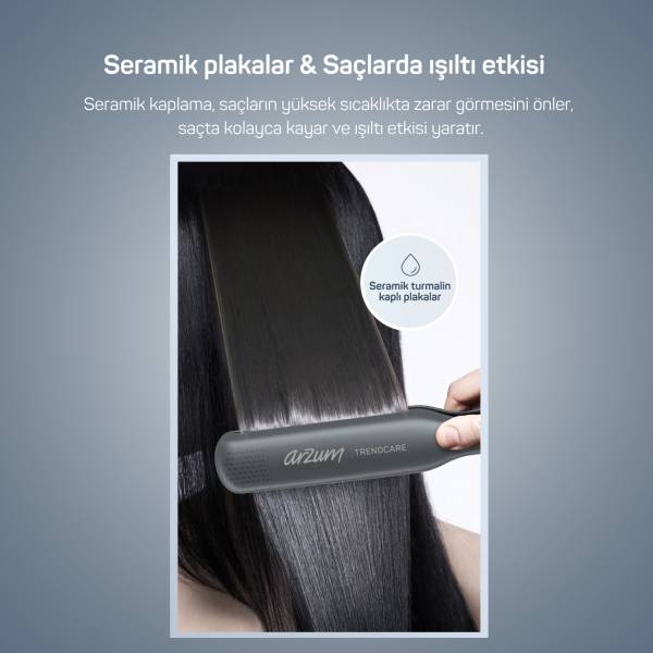 AR5078 Trendcare Wide Hair Straightener - Antracite - 3