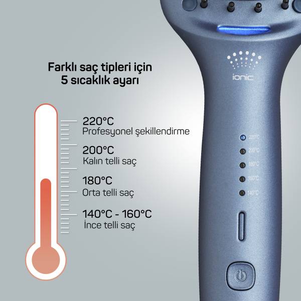 AR5082-O Superstar Pro Hair Straightening Brush - Ocean - 5