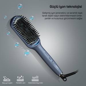 AR5082-O Superstar Pro Hair Straightening Brush - Ocean - 4