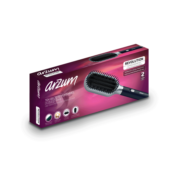 Revolution Saç Düzleştirici Fırça - Platin Gri - AR5158 - 8