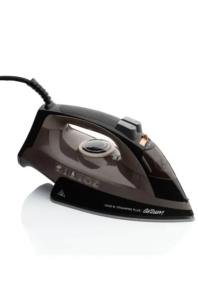 AR6030 SteamPro Plus Buharlı Ütü 2400W, Seramik Taban, 175 gr/min Şok Buhar, Kahverengi - 1