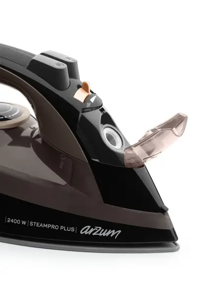 AR6030 SteamPro Plus Buharlı Ütü 2400W, Seramik Taban, 175 gr/min Şok Buhar, Kahverengi - 6