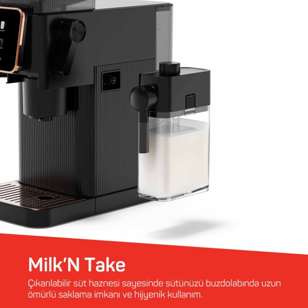 OK0047 Okka Barista Compact Otomatik Espresso Makinesi, Bakır - 7