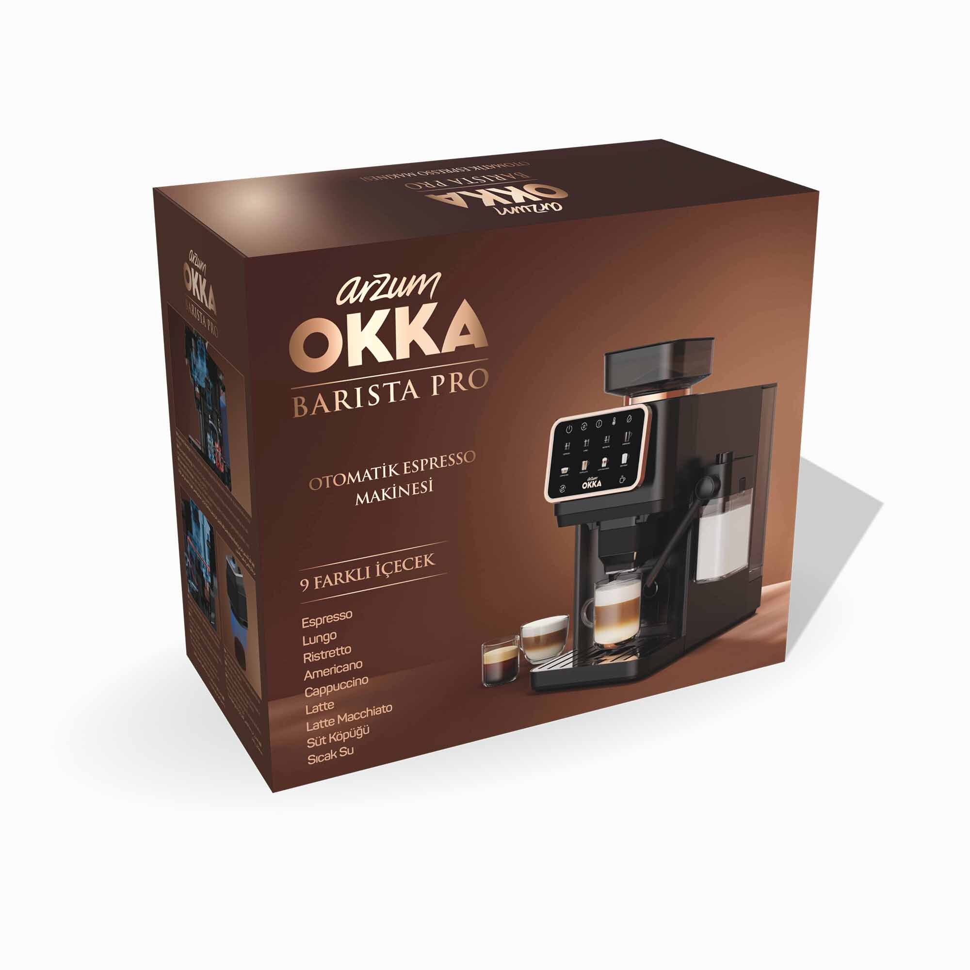 OK0042 Okka Barista Pro Otomatik Espresso Makinesi, Bakır - 9