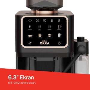 OK0042 Okka Barista Pro Otomatik Espresso Makinesi, Krom - 6