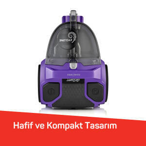 AR4070 Cleancompact Cyclone 890W HEPA Filtreli, 1.8 litre Toz Torbasız Elektrikli Süpürge, Mor (1)