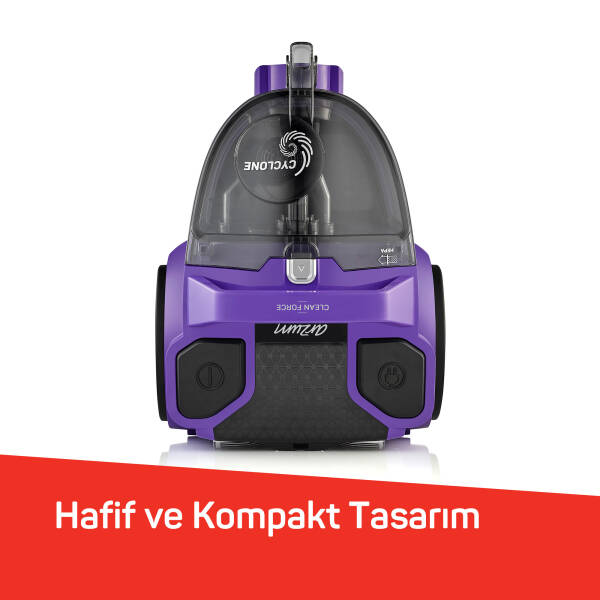 AR4070 Cleancompact Cyclone 890W HEPA Filtreli, 1.8 litre Toz Torbasız Elektrikli Süpürge, Mor - 2